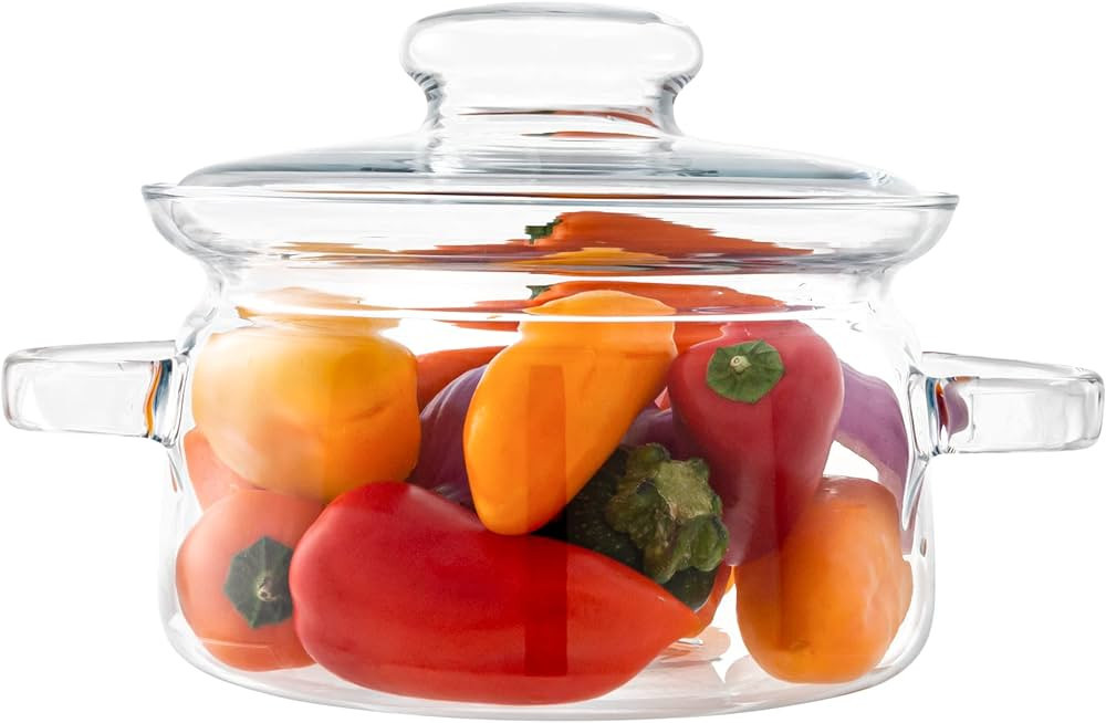 Simax Glass Cookware Glass Pot, 48 Oz (1.5 Quart) Glass Saucepan, Potpourri Simmer Pot With Lid, ... | Amazon (US)