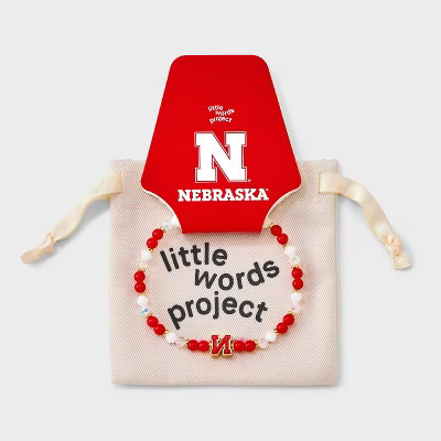Little Words Project University of Nebraska Stacker Beaded Bracelet - Red | Target