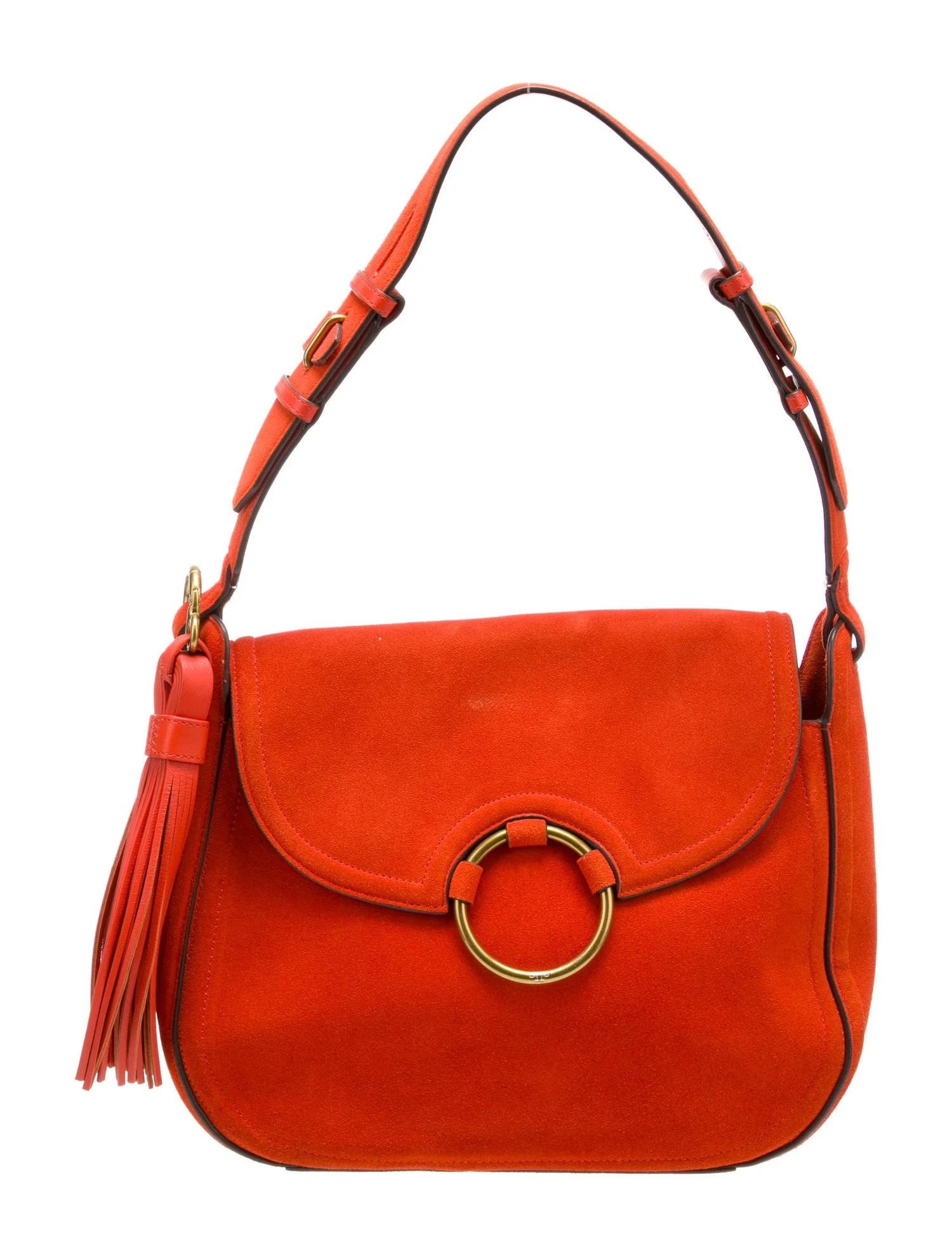 Flap Top Suede Shoulder Bag | The RealReal