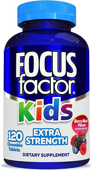 Focus Factor Kids Extra Strength Daily Chewable for Brain Health Support, 120 Count – Vitamins ... | Amazon (US)