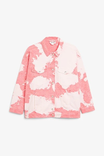 Tie-dye denim jacket - Bleached pink - Coats & Jackets - Monki FR | Monki