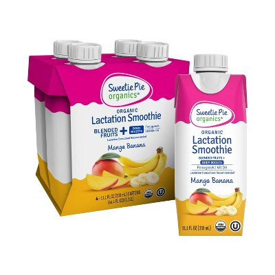Sweetie Pie Organics Mango Banana Lactation Smoothie - 11.1 fl oz/4pk | Target