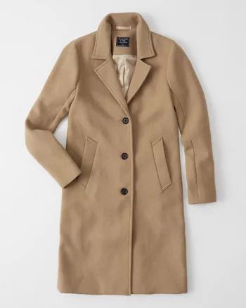 Wool-Blend Dad Coat | Abercrombie & Fitch US & UK