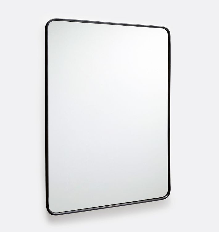 Rounded Rectangle Metal Framed Mirror | Rejuvenation