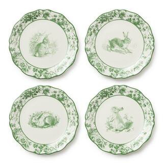 Le Jardin 8.5 in. Green Assorted Salad Plate (Set of 4) | The Home Depot
