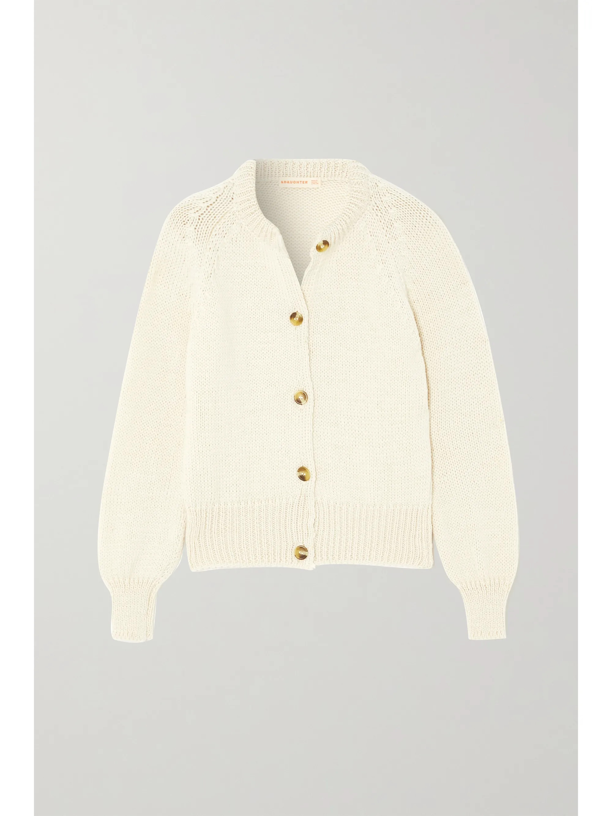 Cream + NET SUSTAIN Constance wool cardigan | &Daughter | NET-A-PORTER | NET-A-PORTER (US)
