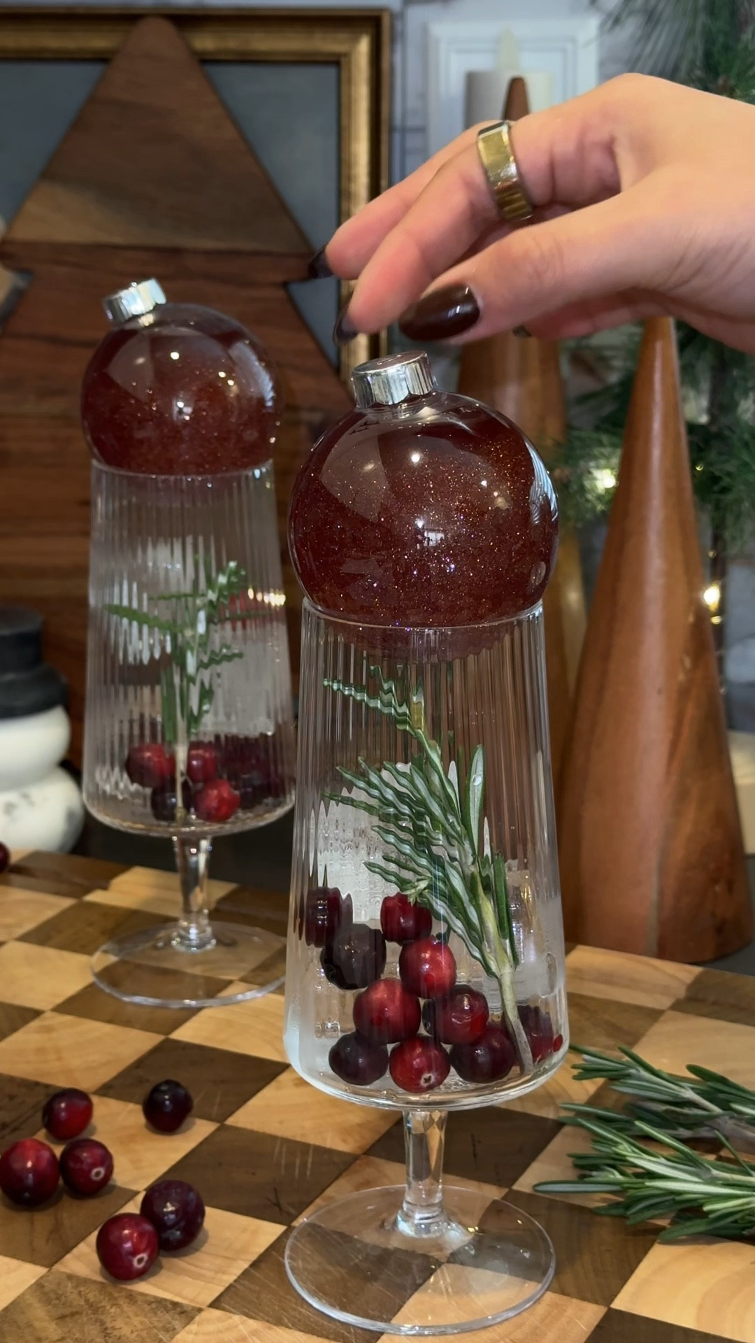 Festive Christmas ornament cocktail idea! 🍸🎄✨

#LTKHome #LTKHoliday #LTKSeasonal