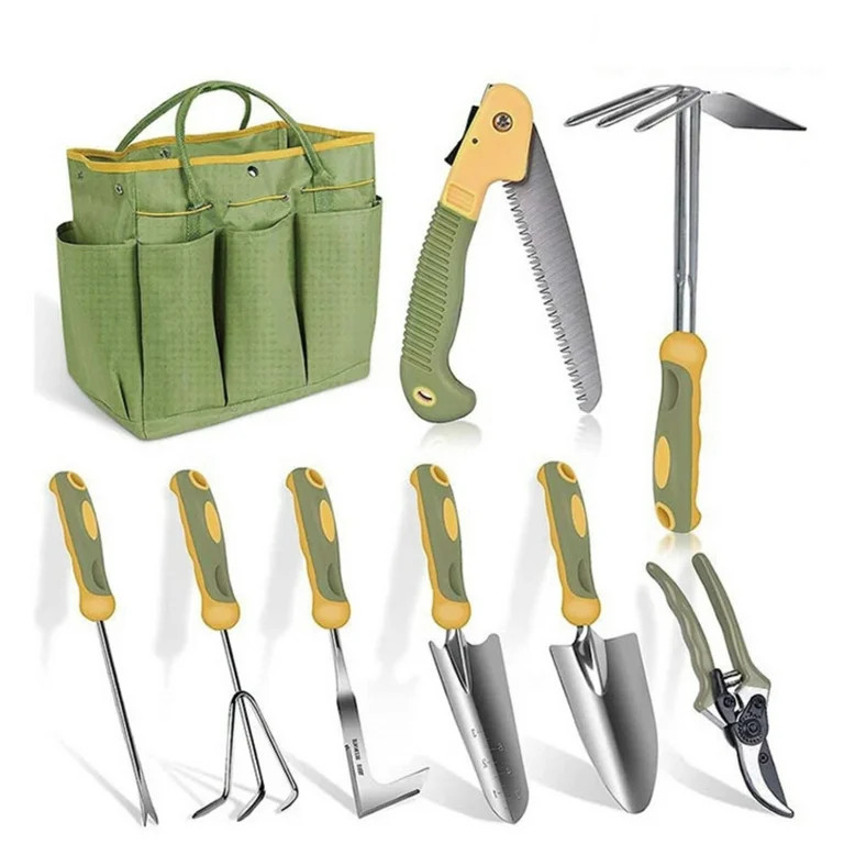 BN-LINK Garden Tool Set, 9 Piece Stainless Steel Rust-Proof Heavy Duty Gardening Tools with Non-S... | Walmart (US)