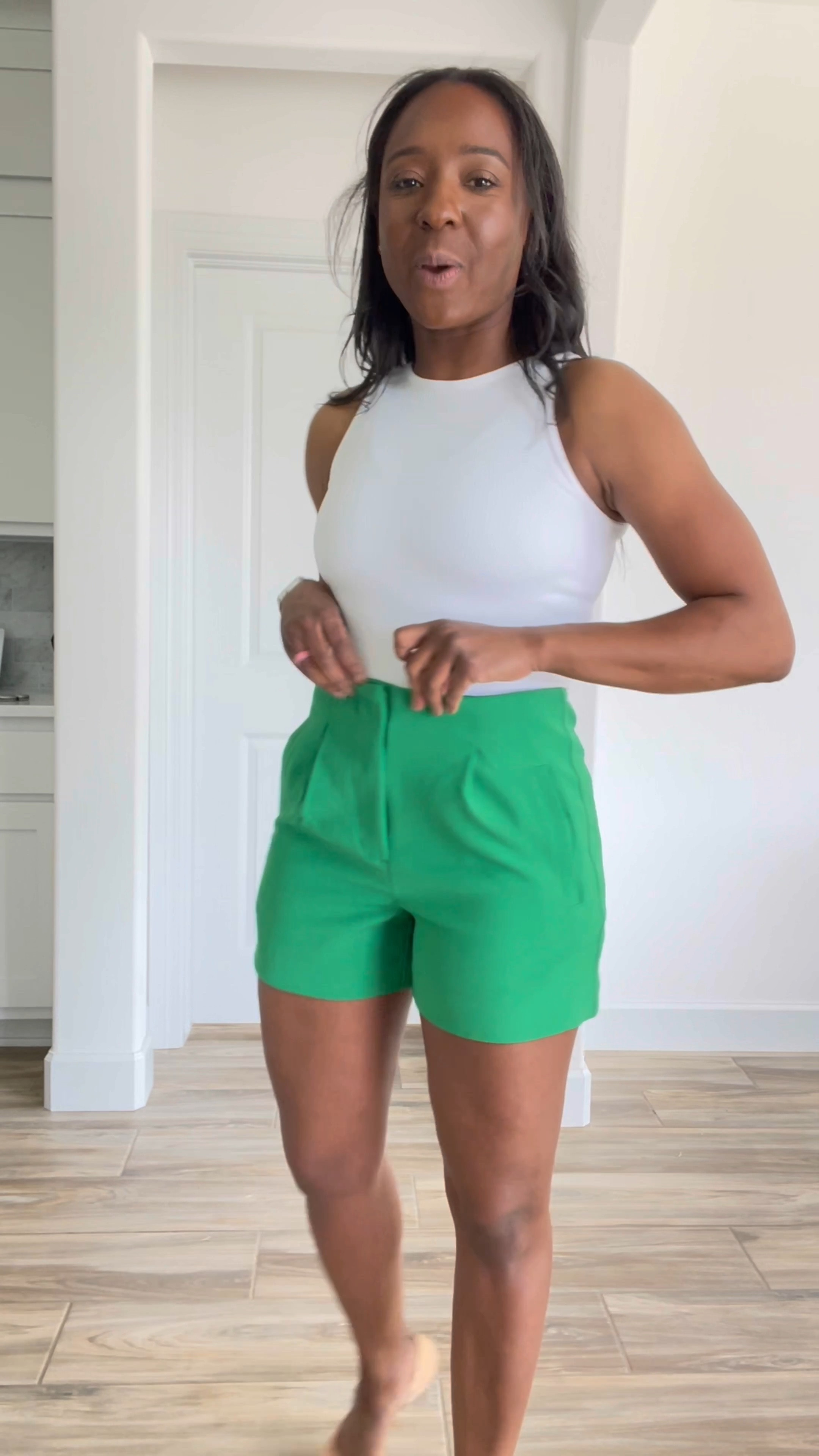 Size 2 high waist short. Target. 

#LTKworkwear #LTKstyletip #LTKunder50