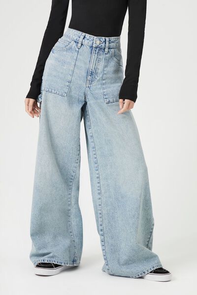 High-Rise Wide-Leg Jeans | Forever 21 (US)