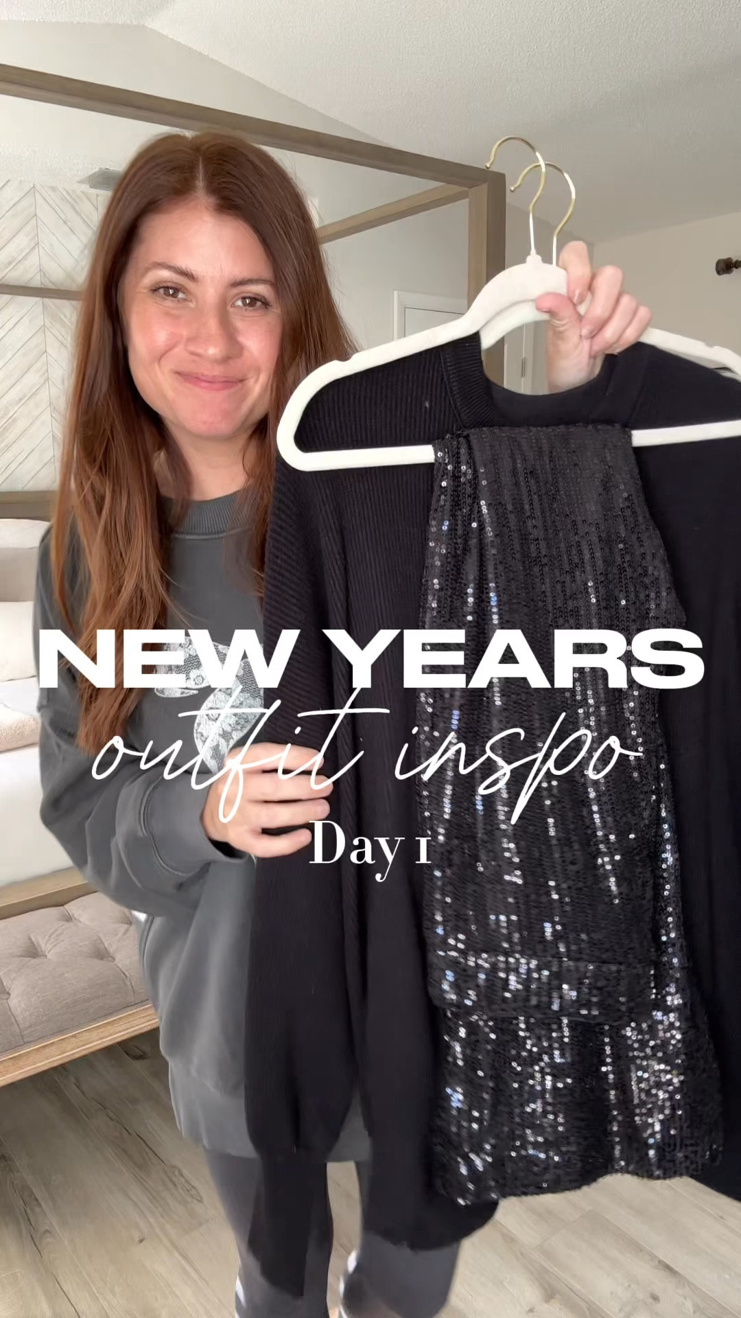 New Year’s Eve Outfit Inspo ✨🪩🍾🥂 Whether you are heading out on the town or staying in and want to look festive, this easy mostly Amazon look is a no brainer! These sequin flared pants are super comfy especially paired with my favorite Amazon sweater! 

Follow me for more affordable fashion and New Year’s outfit ideas! 

Wearing:
Sweater- medium 
Pants- medium 
Shoes- TTS

#LTKGiftGuide #LTKHoliday #LTKWatchNow