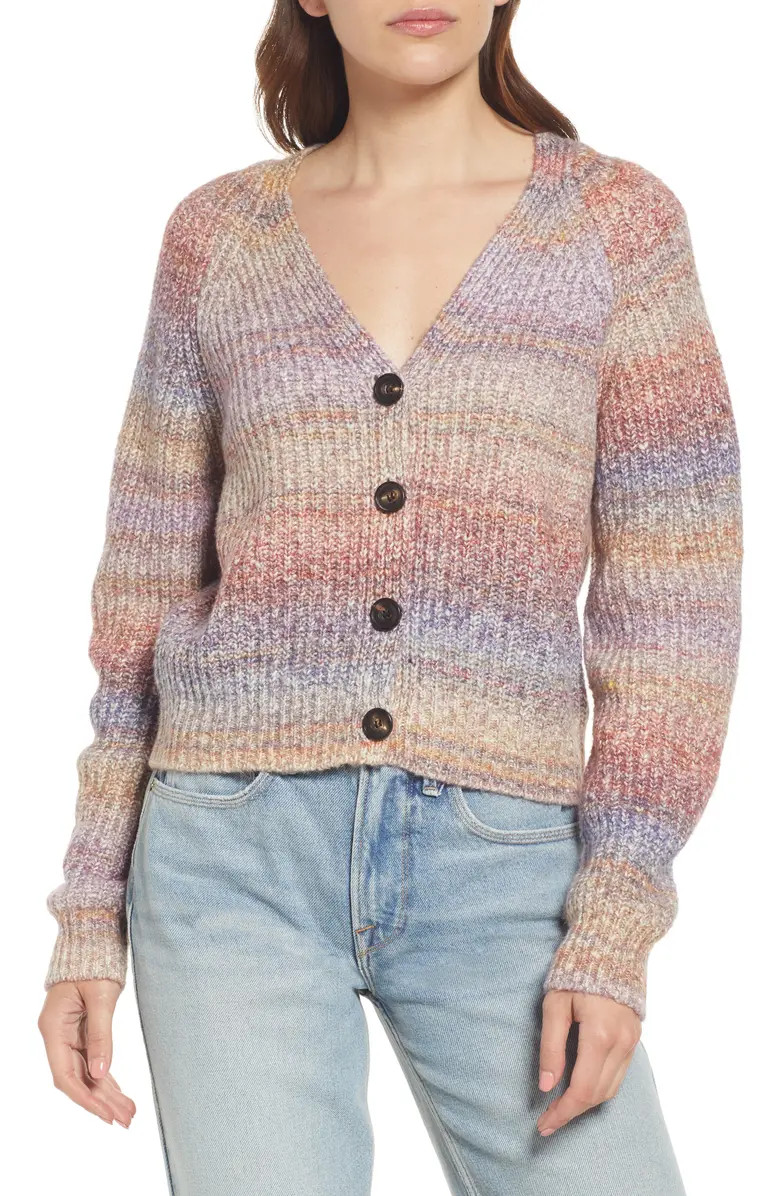 Josie Space Dye Cotton Blend Cardigan | Nordstrom