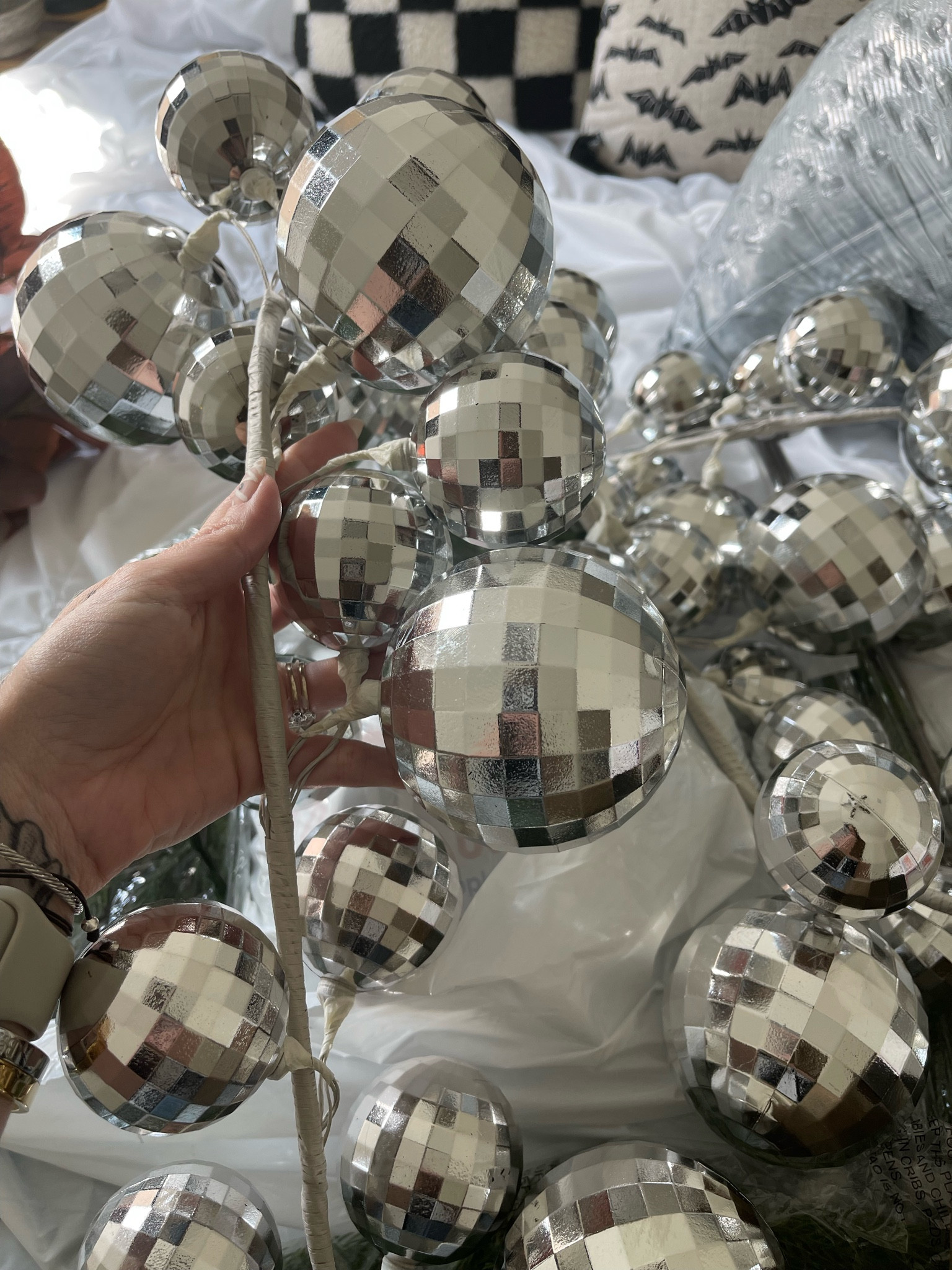 6ft. Silver Disco Ball Garland by … curated on LTK