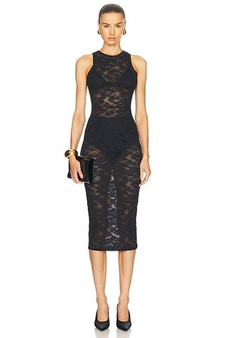Le Stretch Lace Racer Tank Dress | FWRD 