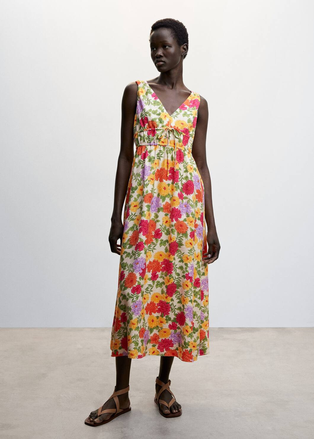 Midi printed dress | MANGO (US)