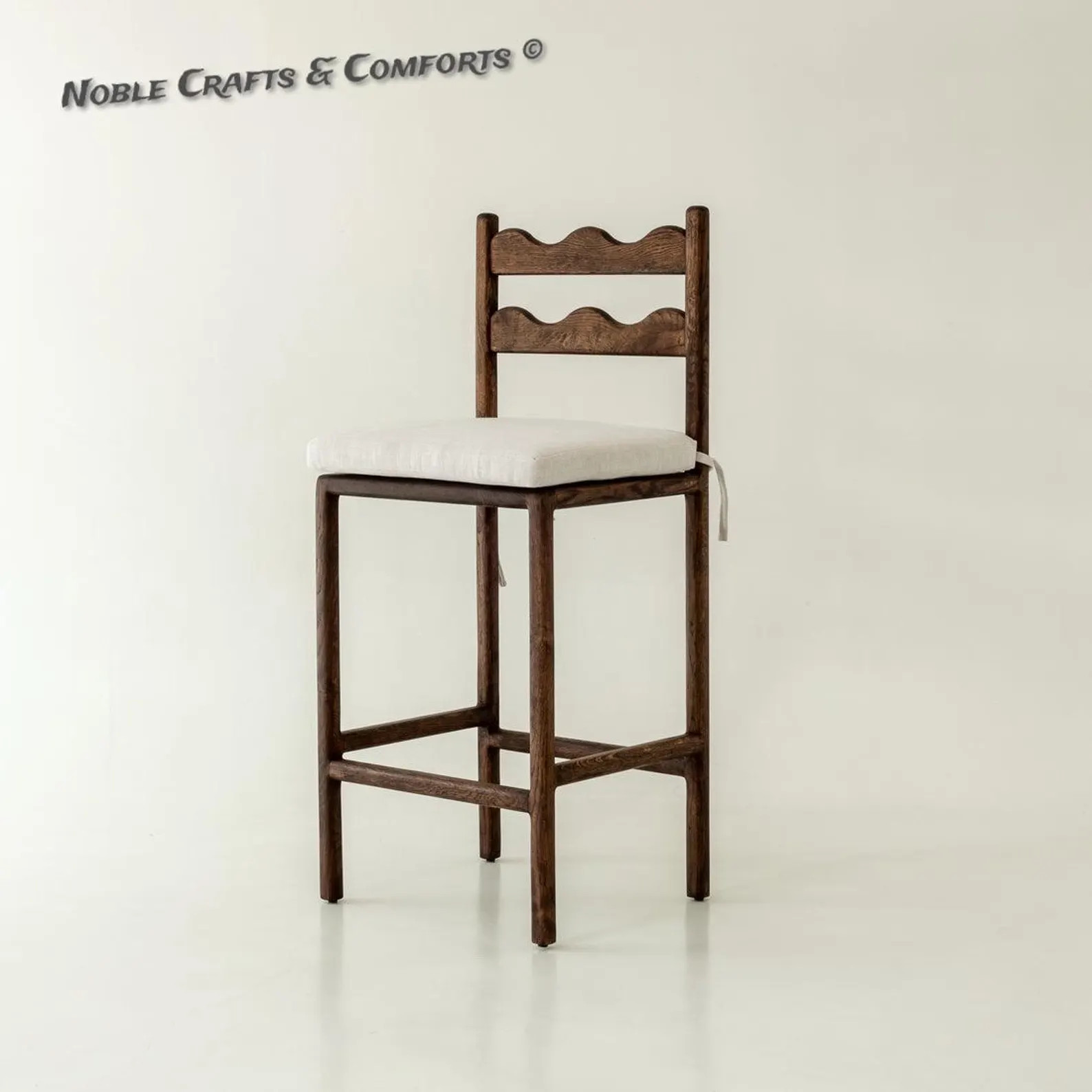 Tarang Counter Chairs Oak Wood Bar Chair. | Etsy (US)