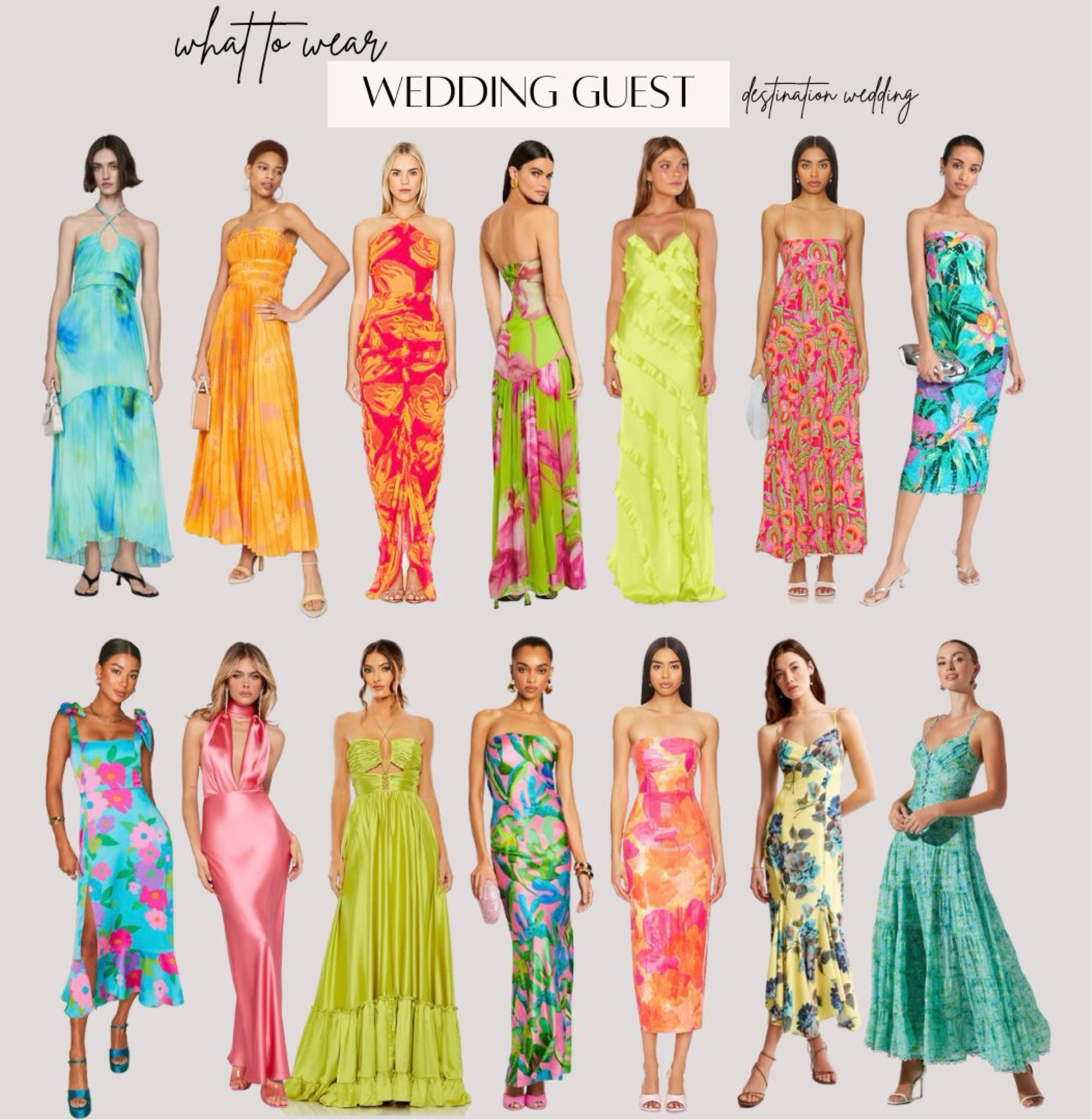 colorful beach wedding guest dress What To Wear To A Beach Wedding