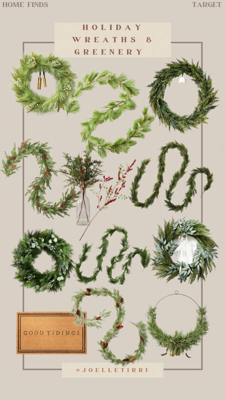 Holiday wreaths, greenery, garland and more! All from Target.

#hearthandhand #magnolia #studiomcgee #christmasdecor #christmas #homedecor

#LTKHoliday #LTKSeasonal #LTKhome