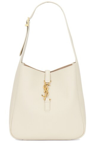 Saint Laurent Supple Hobo Bag in Crema Soft - Ivory. Size all. | FWRD 