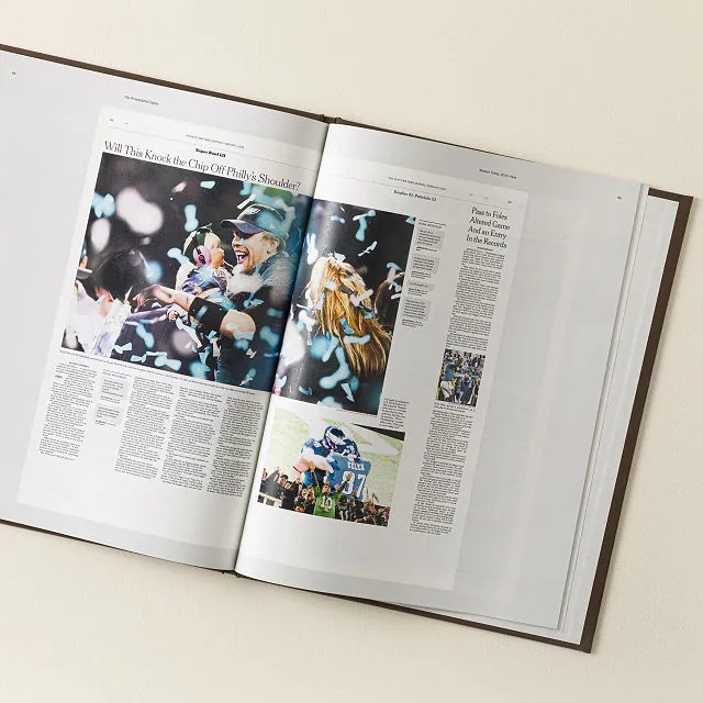 New York Times Custom Football Book, Denver Broncos - Magnifying Glass | UncommonGoods