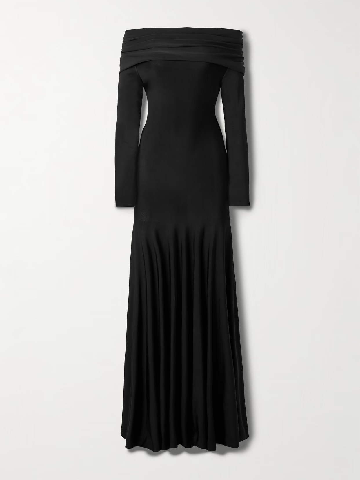 KHAITE - Genesis Off-the-shoulder Jersey Maxi Dress - Black | NET-A-PORTER (US)
