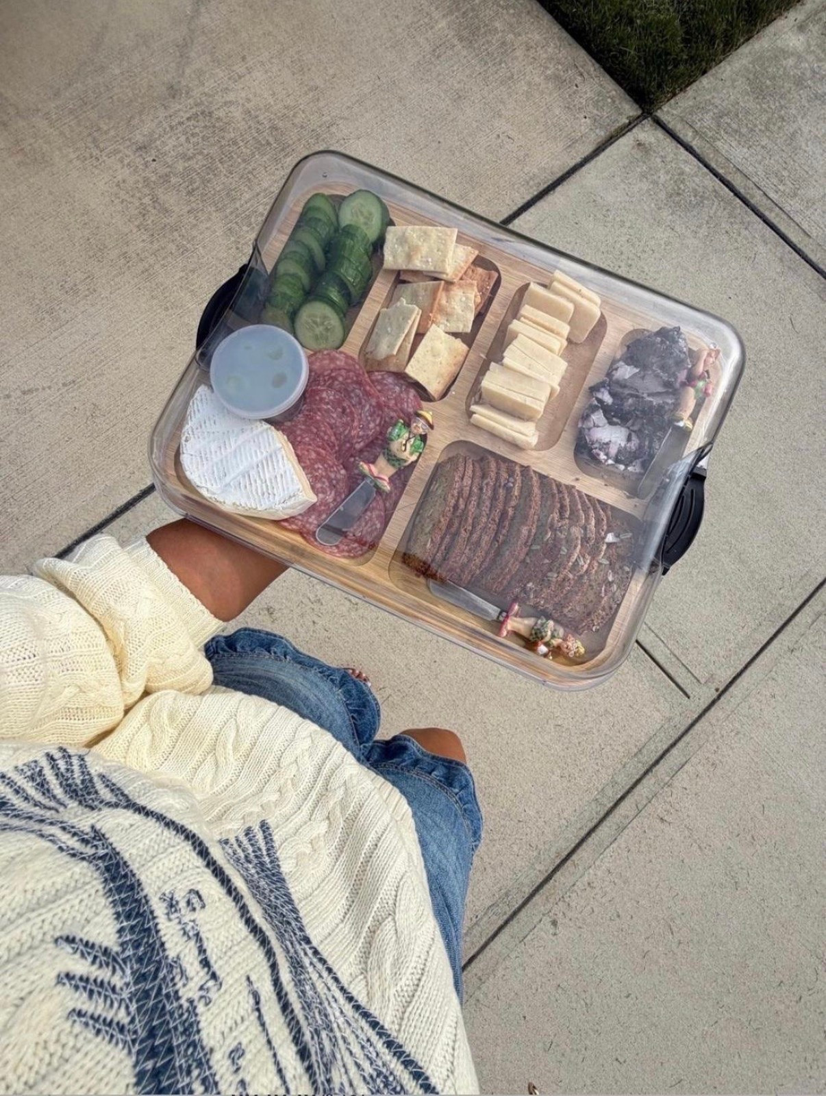 Hosting season is officially here. 🤍

This charcuterie board makes entertaining feel so much easier. I love that everything has its own section, the lid keeps everything fresh while prepping, and it’s easy to carry from the kitchen straight outside. Perfect for backyard dinners, girls’ nights, happy hour, or bringing to a friend’s house.

charcuterie board, serving tray, entertaining essentials, hosting, appetizer board, snack tray, cheese board, backyard entertaining, summer hosting, party essentials, kitchen finds, home entertaining, grazing board, hostess must-haves, outdoor dining, Amazon home finds.