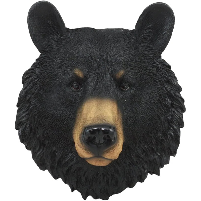 Millwood Pines The Brave Black Bear Head Wall Decor Plaque 8"Tall Taxidermy Art Decor Sculpture T... | Wayfair North America