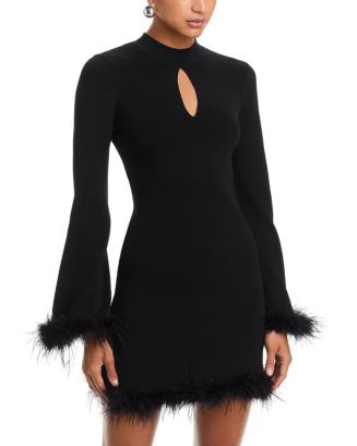Carly Feather Trim Dress | Bloomingdale's (US)