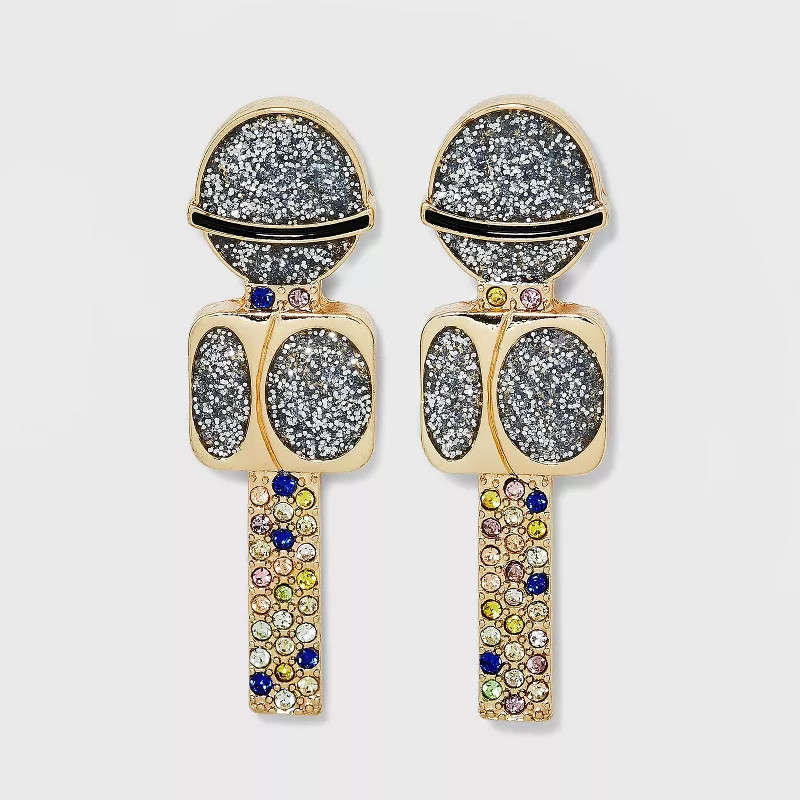 SUGARFIX by BaubleBar 'Drop The Mic' Statement Earrings - Silver | Target