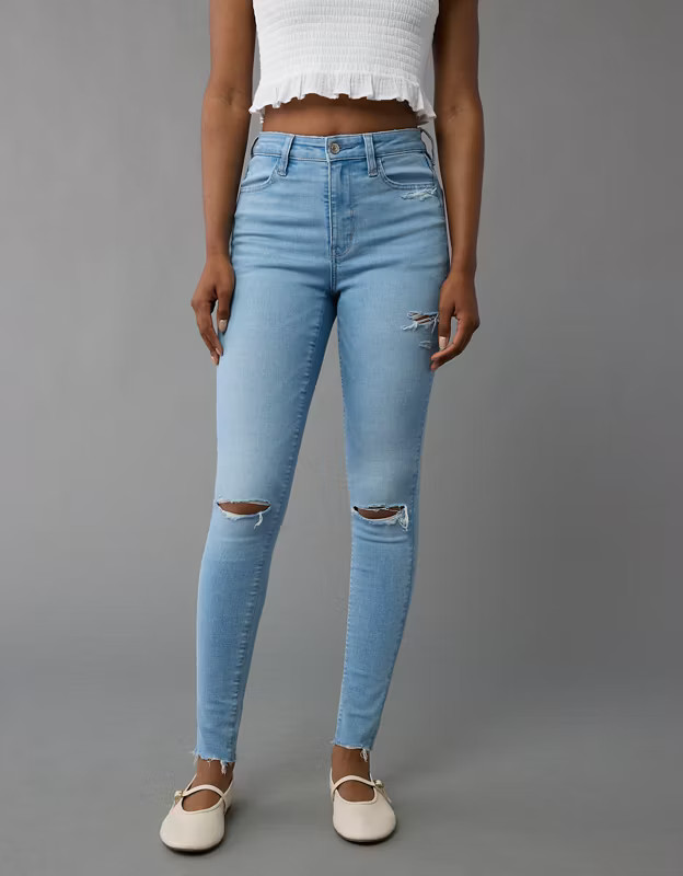 AE Next Level Super High-Waisted Ripped Jegging | American Eagle Outfitters (US & CA)