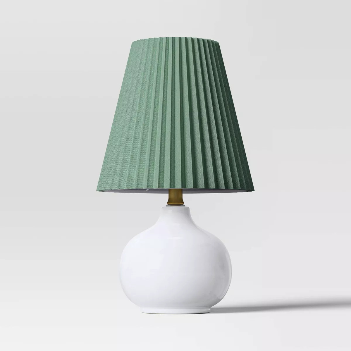 Ceramic Table Lamp with Ivory Pleated Shade - Room Essentials™: ETL Listed, No Assembly, Modern... | Target