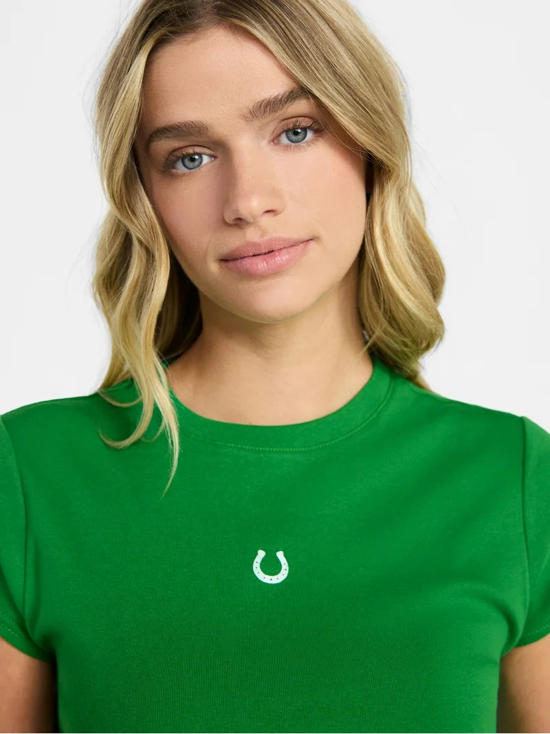 No Boundaries St. Patrick's Day Graphic Baby Tee, Women's XXS-XXL | Walmart (US)