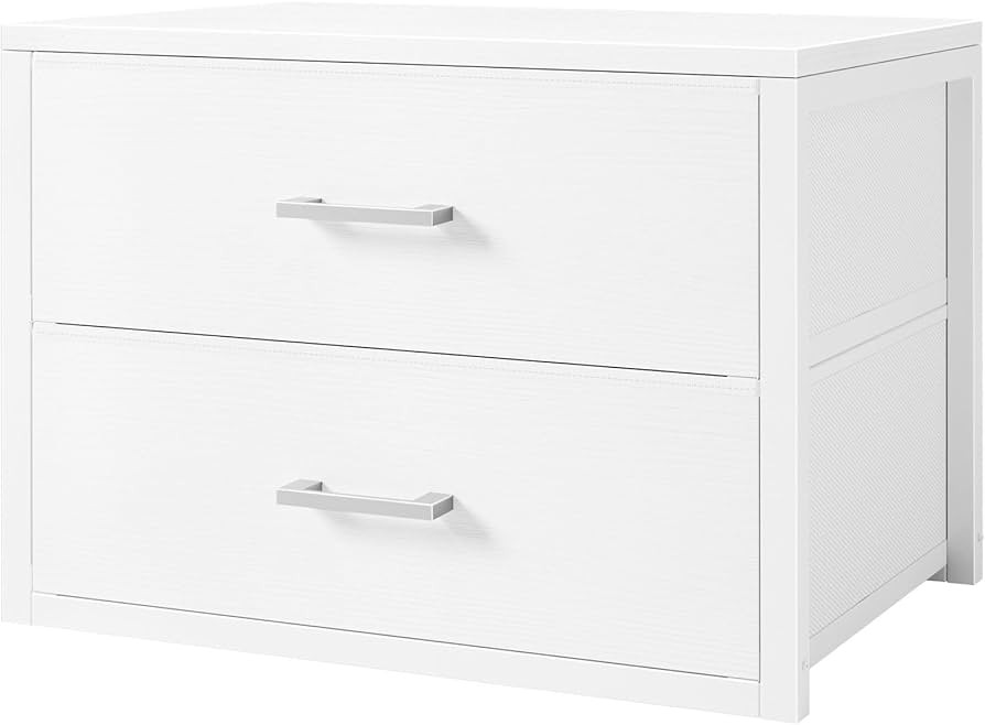 BOLUO Stackable Storage Drawers Closet Organizers and Storage Bins Fabric White 2 Drawer Dresser ... | Amazon (US)