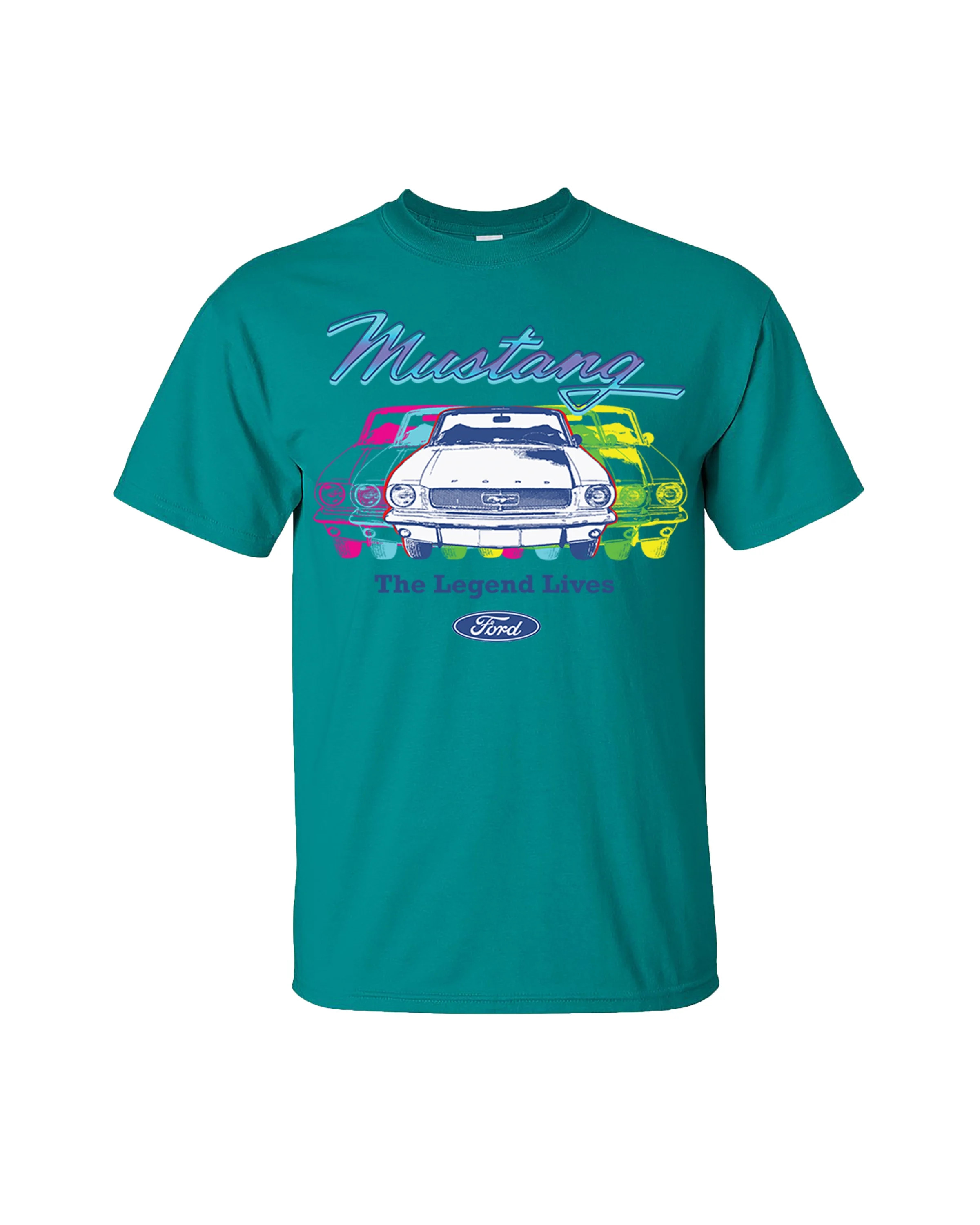 Trenz Shirt CompanyFord Mustang The Legend Lives Retro Graphic Short Sleeve T-shirt-Jade-SmallUSD... | Walmart (US)