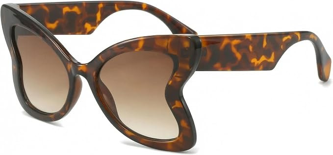 Oversized Butterfly Sunglasses for Women | Funky & Unique Sunglasses with UV400 Protection, Non-P... | Amazon (US)