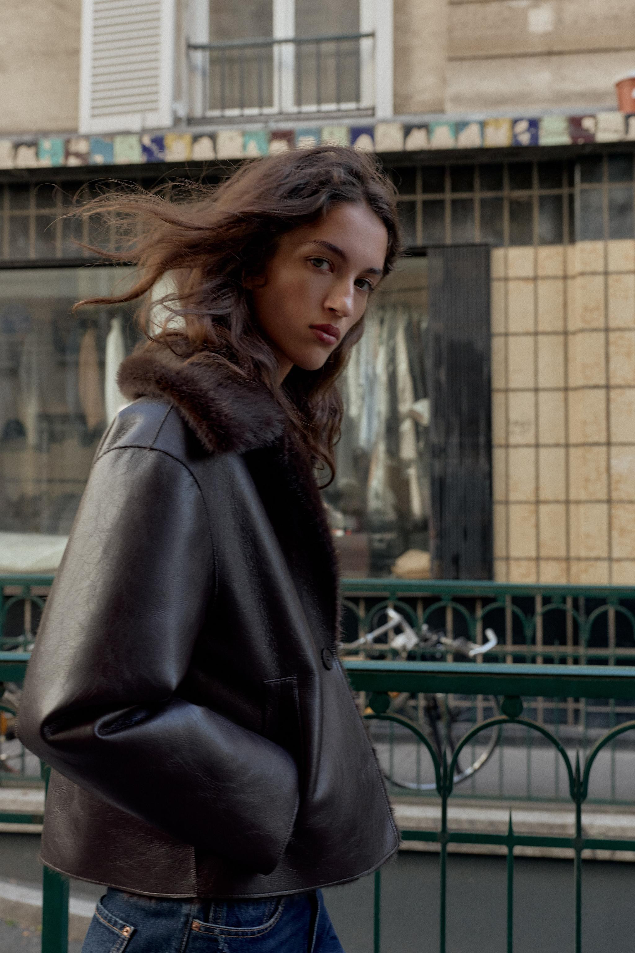 REVERSIBLE DOUBLE-FACED FAUX LEATHER JACKET | Zara UK