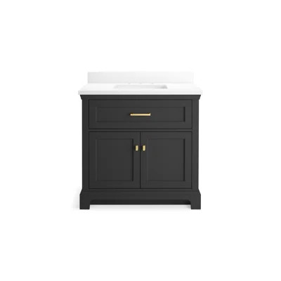 Charlemont 36 In. Bathroom Vanity Cabinet With Sink And Quartz Top | Wayfair North America