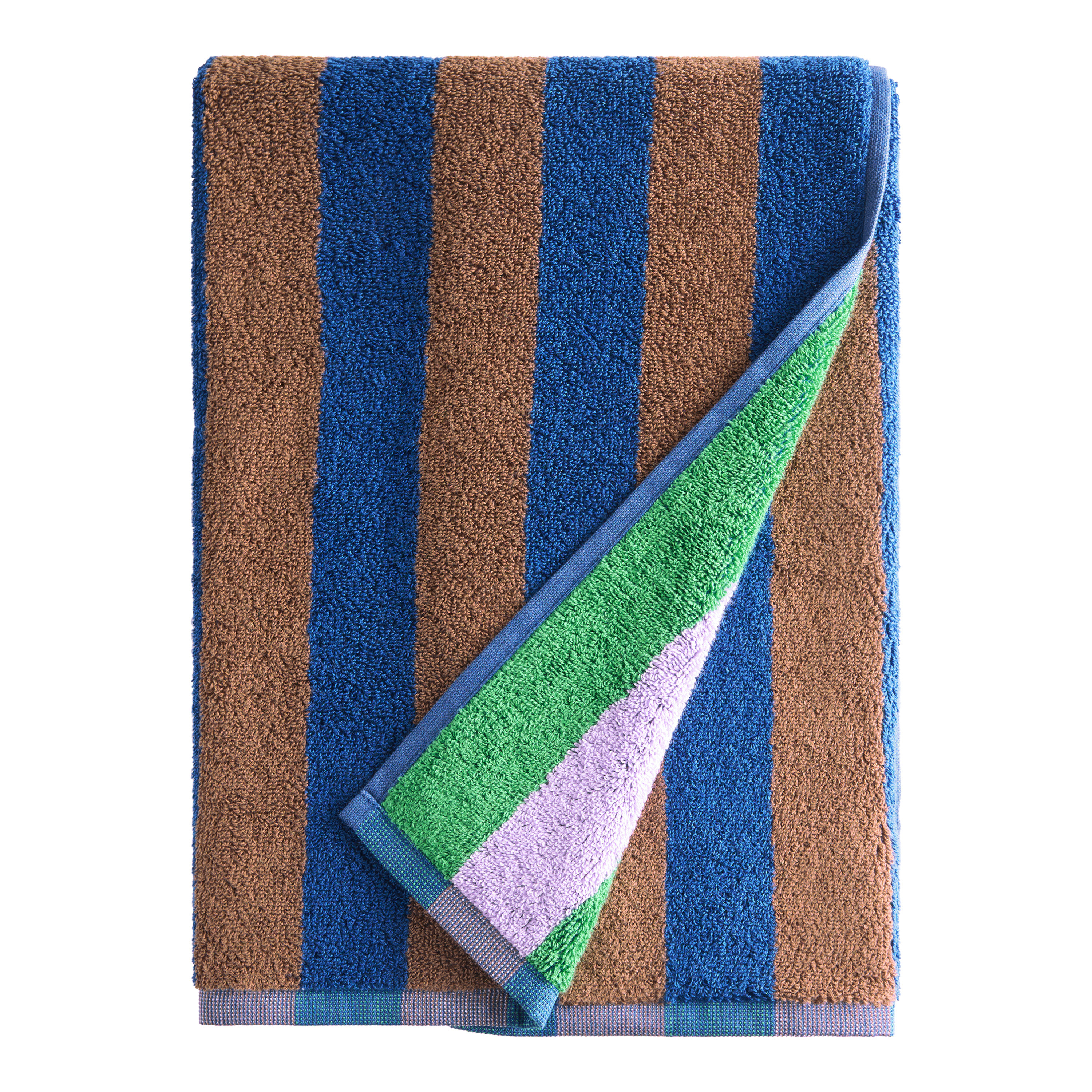 Piper Striped Reversible Terry Bath Towel | World Market