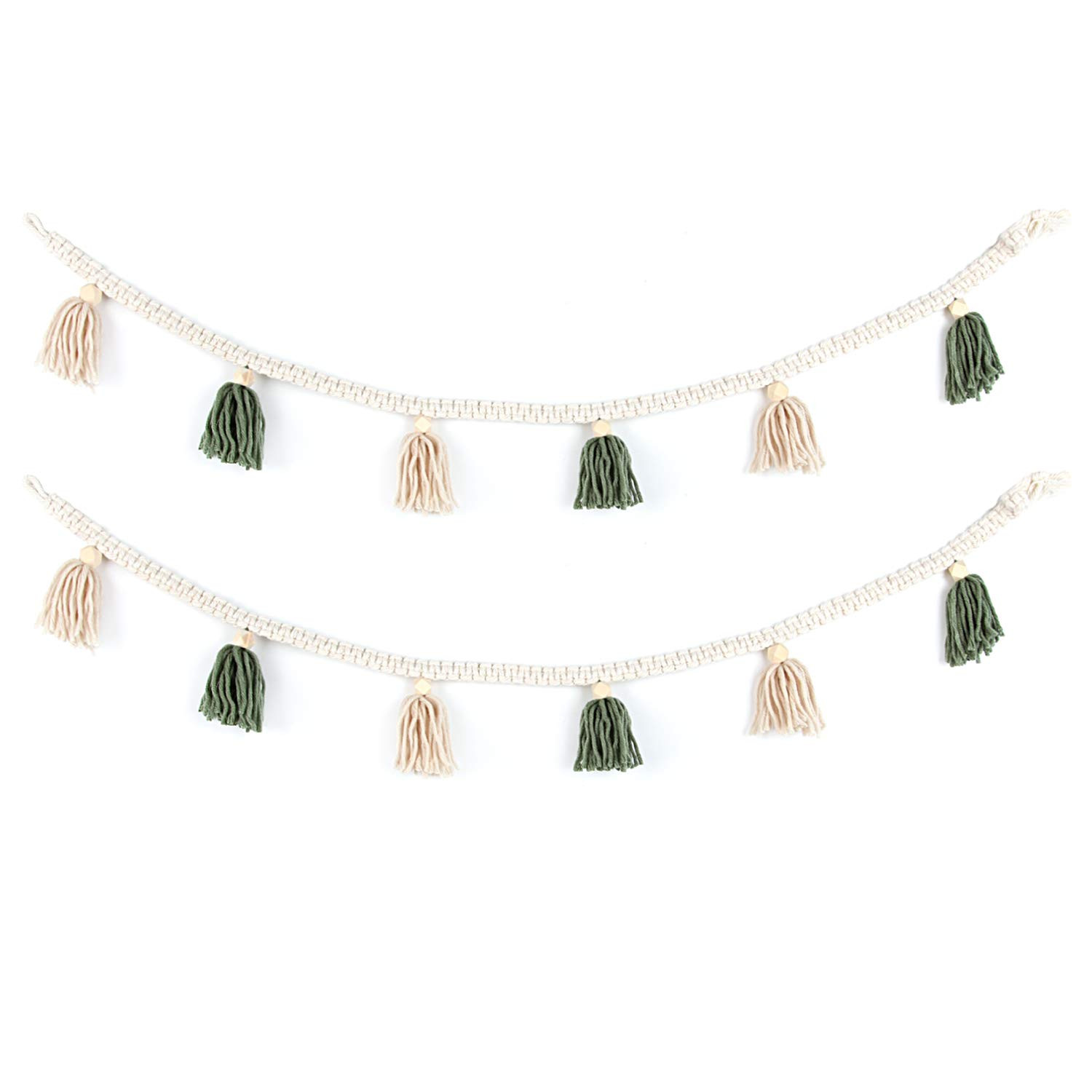 St Patricks Day Tassel Garland Belly Basket Decorative Wall Hangings for Boho Home Decor,Nursey Room | Amazon (US)