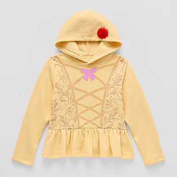 Disney Collection Little & Big Kid Girls Long Sleeve Belle Fleece Hoodie | JCPenney
