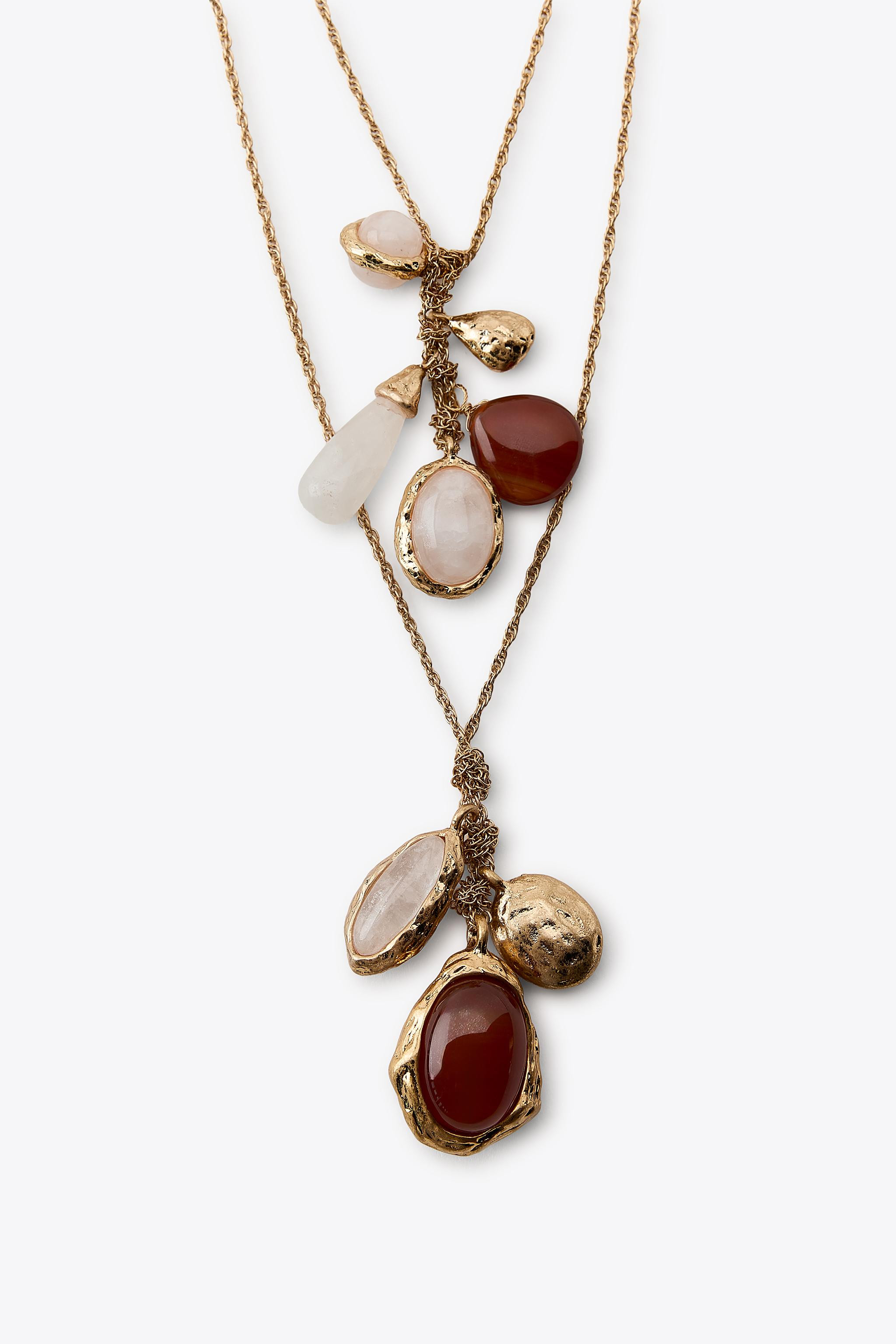 PACK OF 2 STONE NECKLACES | Zara US