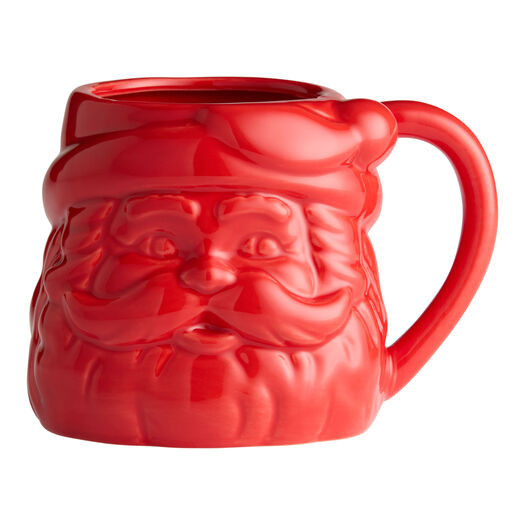 Monochromatic Santa Hand Painted Figural Ceramic Mug by World Market | World Market