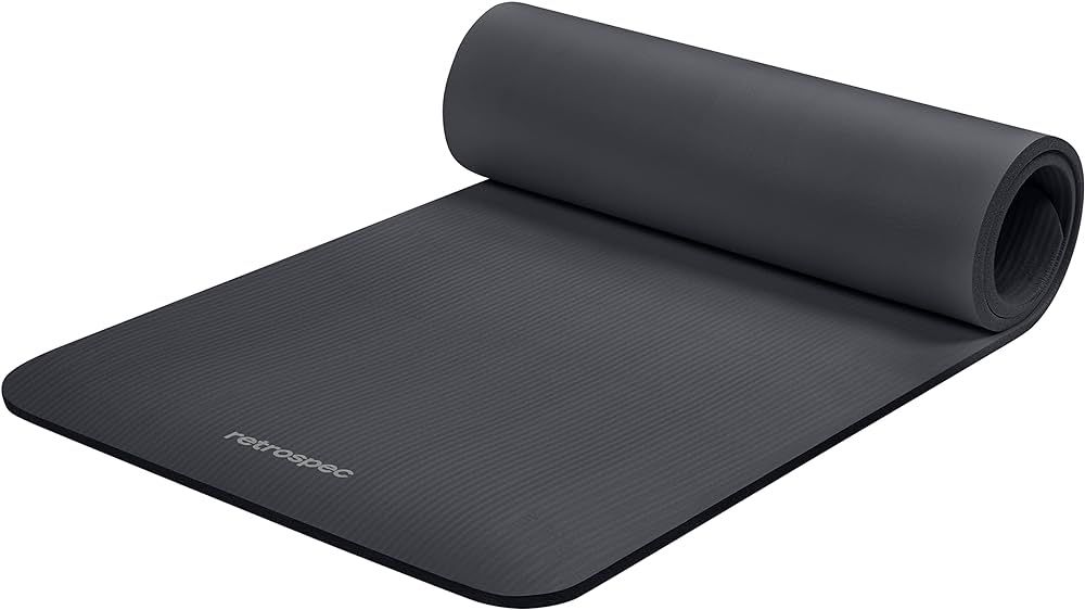 Retrospec Solana Yoga Mat 1/2" Thick w/Nylon Strap for Men & Women - Non Slip Exercise Mat for Yo... | Amazon (US)