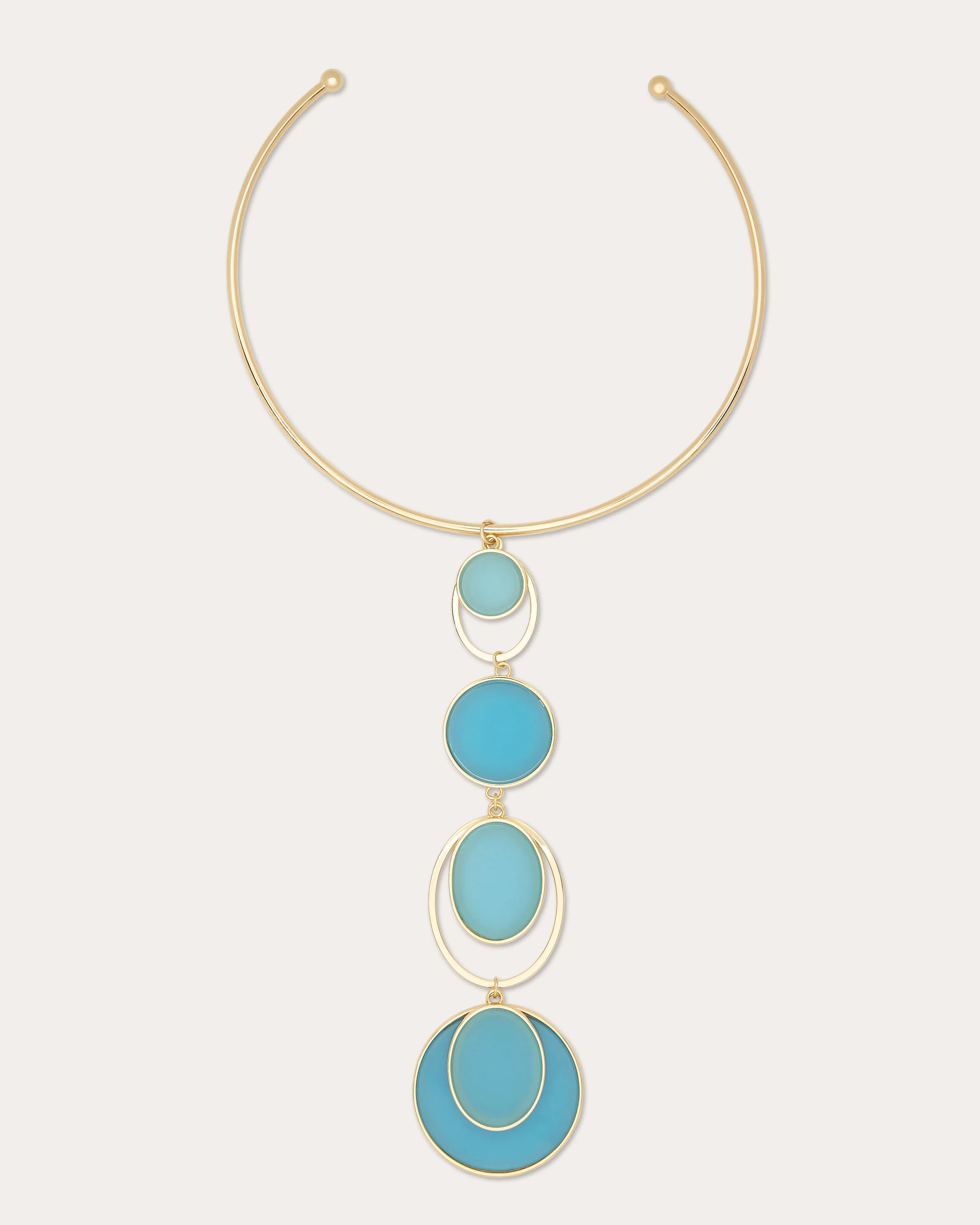 Adriana Layered Circular Necklace in Turquoise | Ramy Brook