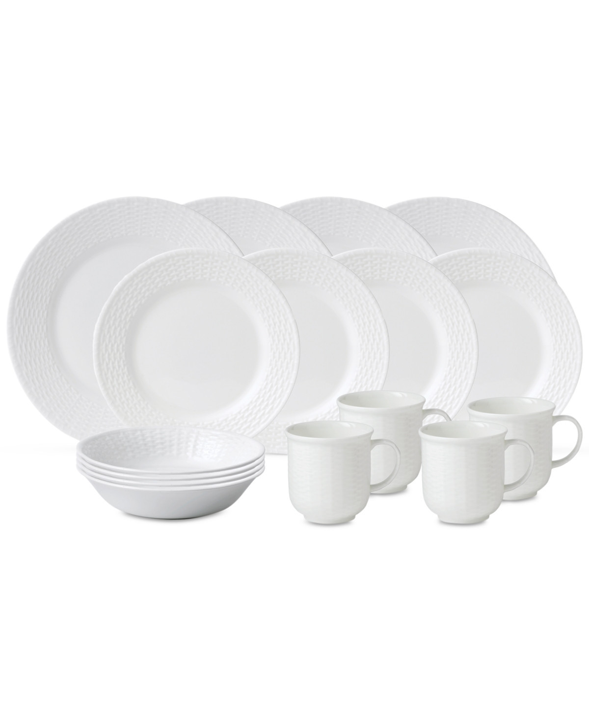 Wedgwood Nantucket Basket 16-Pc. Set, Service for 4 - White | Macy's