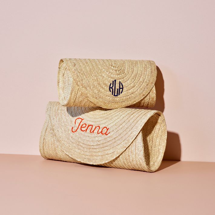 Palm Leaf Rounded Clutch | Mark and Graham