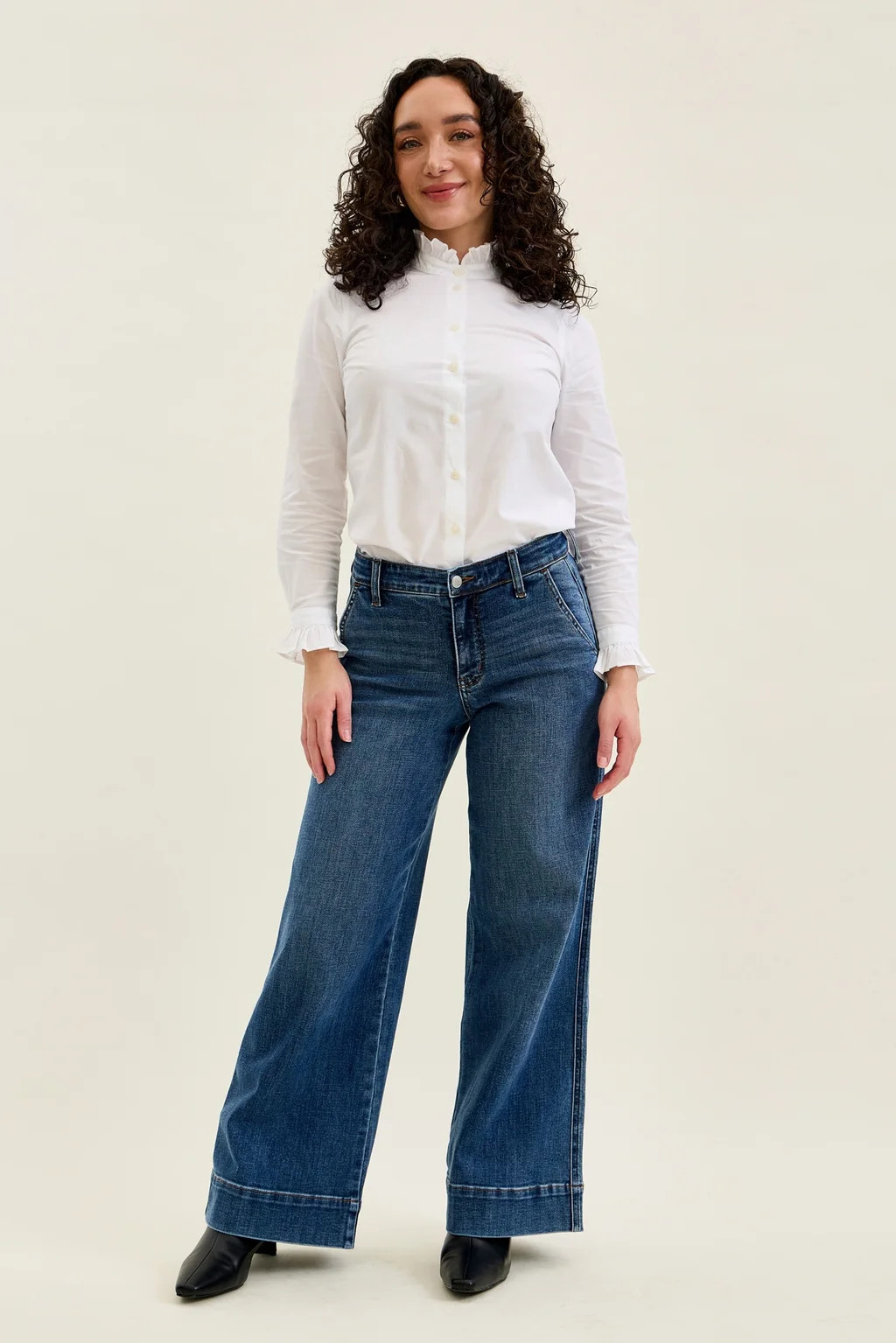 Lux Retro Wide Trouser (Petite) | Judy Blue Jeans