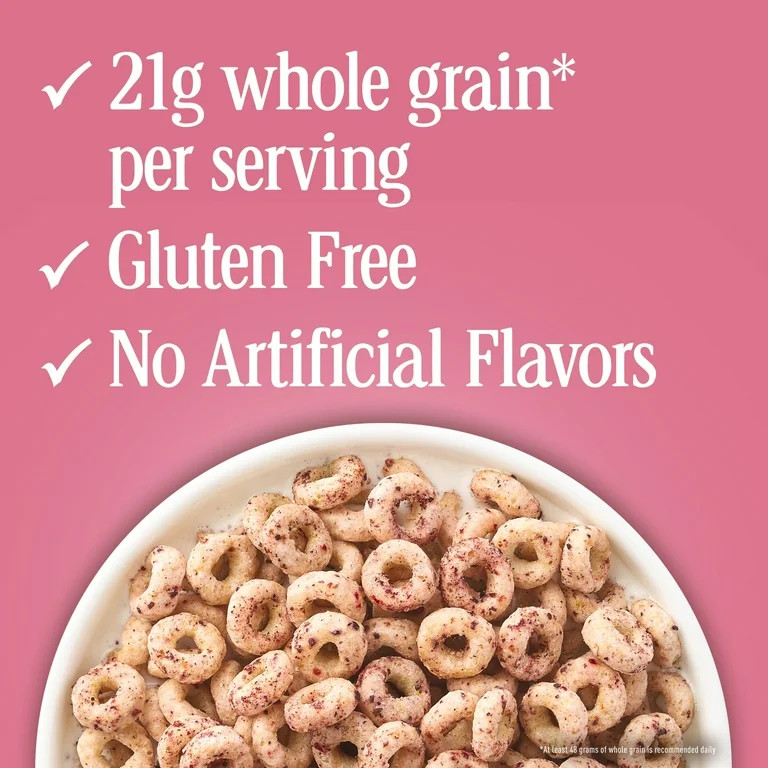 Very Berry Cheerios, Heart Healthy Cereal, Family Size, 18.6 OZ | Walmart (US)