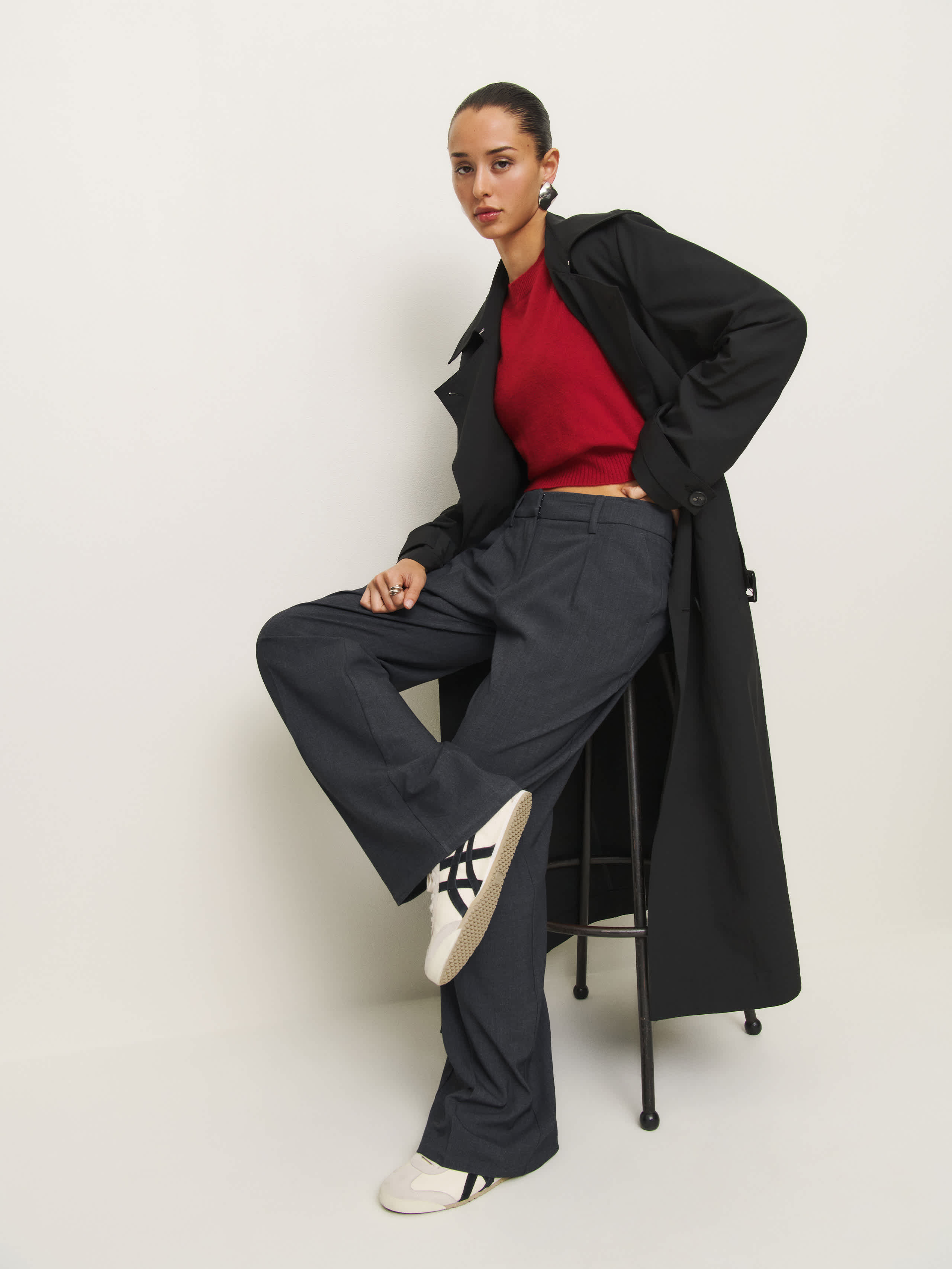 Reformation Matteo Trench Coat Black Medium | Reformation (Global)