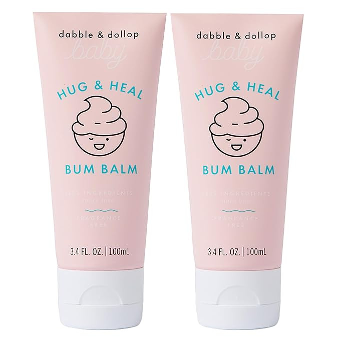 Dabble & Dollop Baby Bum Balm – Lightweight Zinc Oxide Diaper Rash Cream for Baby, Fragrance-Fr... | Amazon (US)